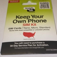 Verizon To Straight Talk 3/1 Nano Phone Sim Card V New iPhone New