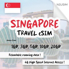 NeuSIM Singapore eSIM 5-20GB Data | Same Day DELIVERY!