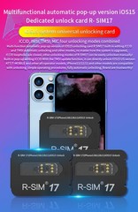 Upgrade RSIM 17 Nano Unlock Card for iPhone 13 Pro 12 Pro Max X XS Max 8 IOS 15.