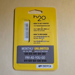 h2o SMART SIM STARTER KIT 3-IN-1 SIM CARD NO CONTRACTS & HIDDEN FEES BRAND NEW