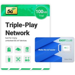 EIOTCLUB SIM Card for Security Cameras, 5G/4G LTE No Contract Data Plan, USA…