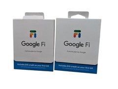 Google Fi SIM Card Kit 2 Pack w/ $10 Bill Credit – 4G/5G LTE Prepaid