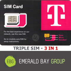 T-MOBILE Triple SIM Card R15 «3 in 1» NANO • 4G 5G LTE • NEW • USE BY JUN 2027