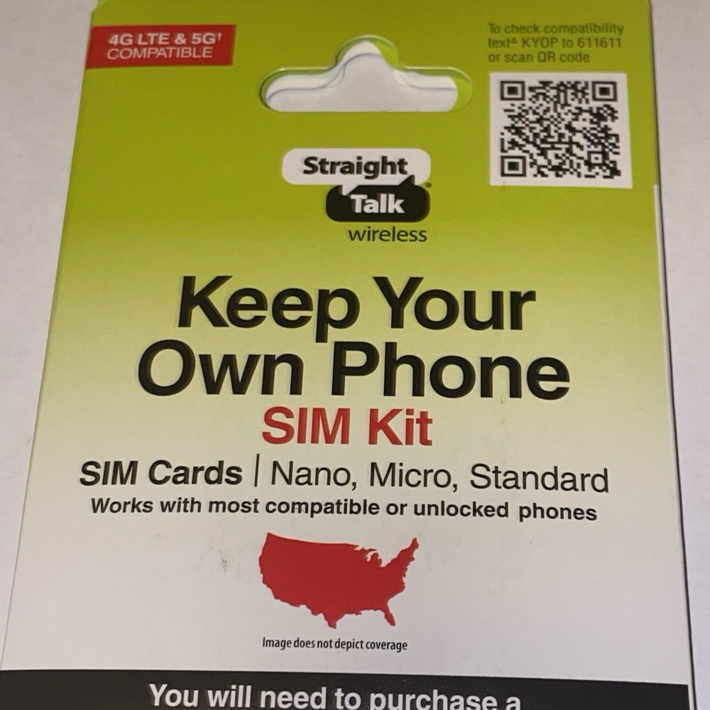 X3 Change Your Phone Service To Straight Talk Nano 3/1 Nano Phone Sim Card New