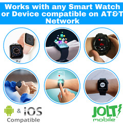 Jolt Mobile AT&T Network $5 Prepaid Smart Watch SIM Card for Smartwatches & GPS