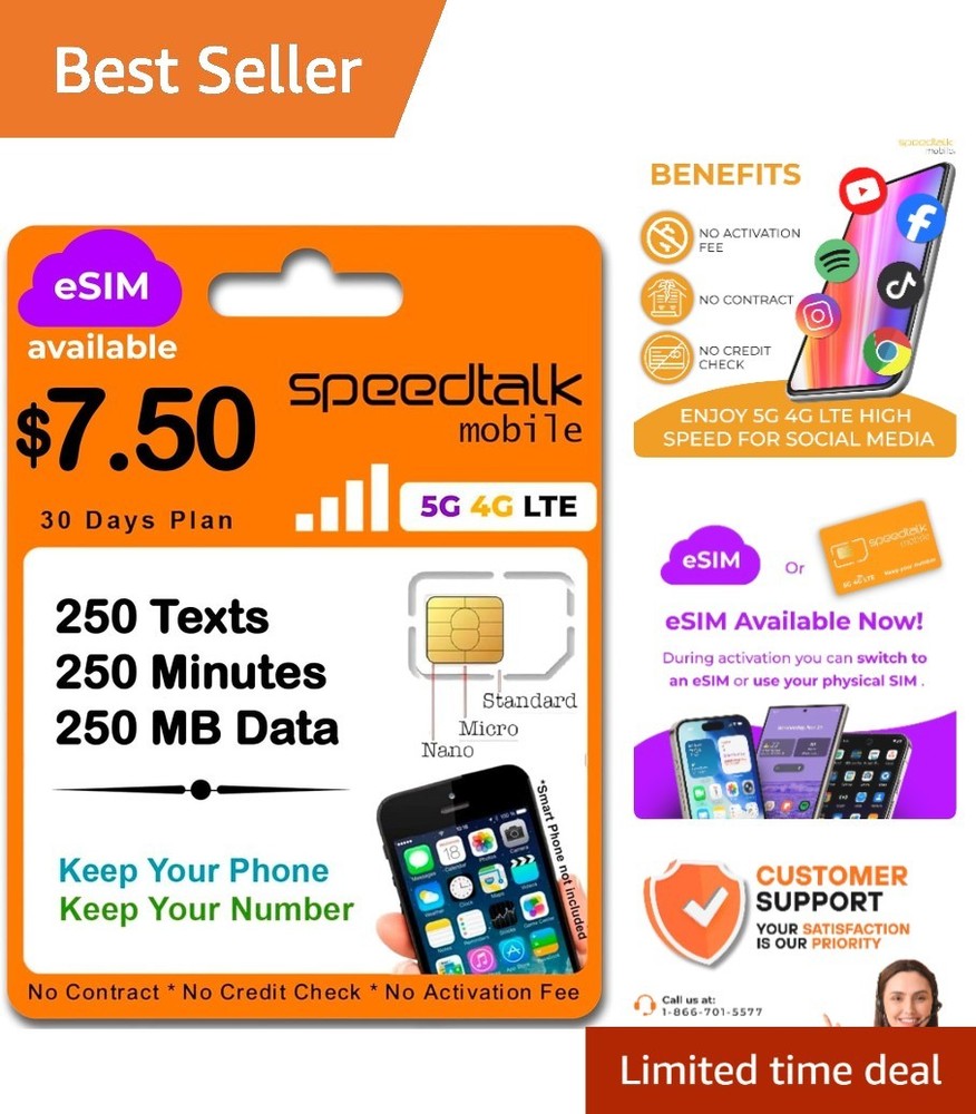 Speedtalk Mobile 5G SIM Card Kit – Affordable, Easy Activation & Coverage