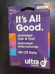 Ultra Mobile sim card No plan value!!! – for New number or Port in number sim