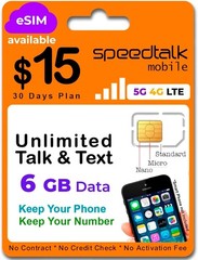 15 Monthly Plan – Prepaid Unlimited Talk & Text + 6 GB Data on a 5G 4G LTE Da…