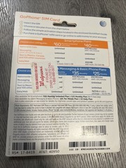 ATT Standard GO Sim Card For GSM Prepaid Cellphone Service No Contract