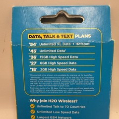 H2O Wireless 3-in-1 SIM Card Starter Kit (for GSM Unlocked Phones)