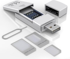 Versatile SIM Card Reader with Adapter Kit – Plug & Play USB for Windows Users