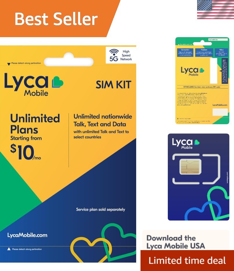 Lyca Mobile 5G/4G SIM Card Kit – Stay Connected with Unlimited Plans from $10