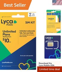 Lyca Mobile 5G/4G SIM Card Kit – Stay Connected with Unlimited Plans from $10