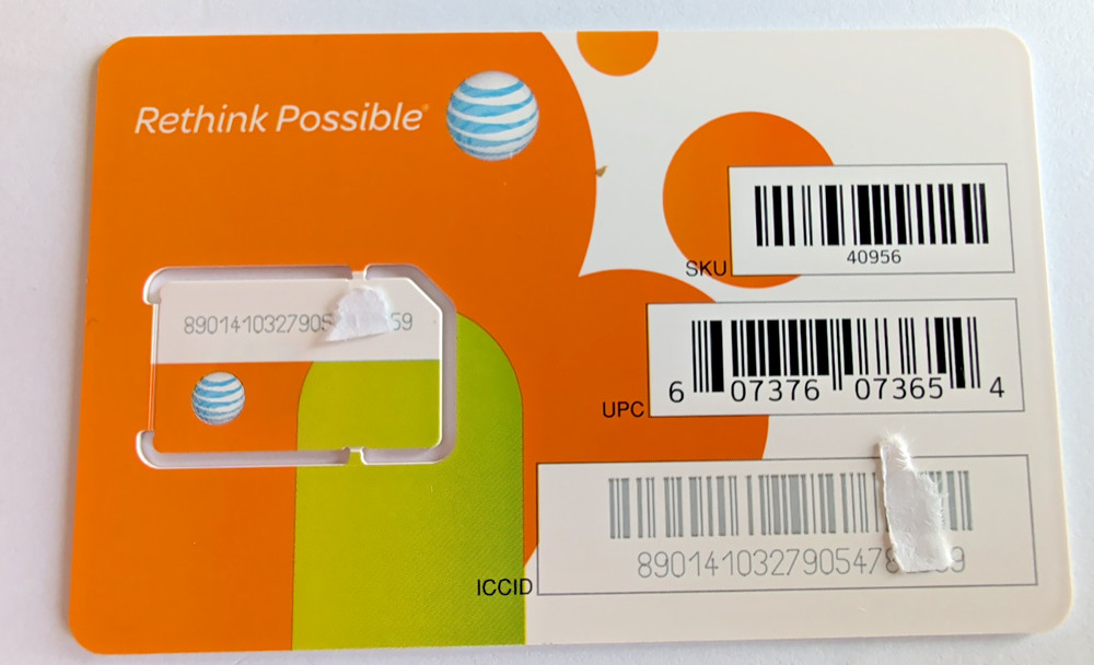 AT&T Mini SIM Card 40956 Genuine OEM NEW 2FF 4G LTE Unactivated + Tracking