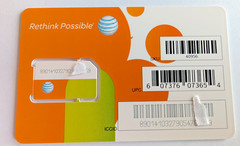 AT&T Mini SIM Card 40956 Genuine OEM NEW 2FF 4G LTE Unactivated + Tracking