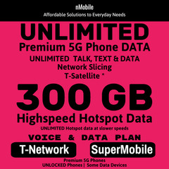 T-Mobile 300GB Hotspot Data w/ VOICE+ Premium DATA – 7 Day Trial