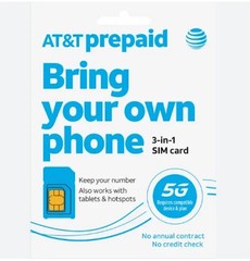 $35 AT&T Prepaid Unlimited Plan Preloaded SIM Card includes 1st Month or Esim