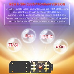 R-SIM18 CLUB All System 5G Version IOS16 Unlock Card Sticker For Phone14 13 12