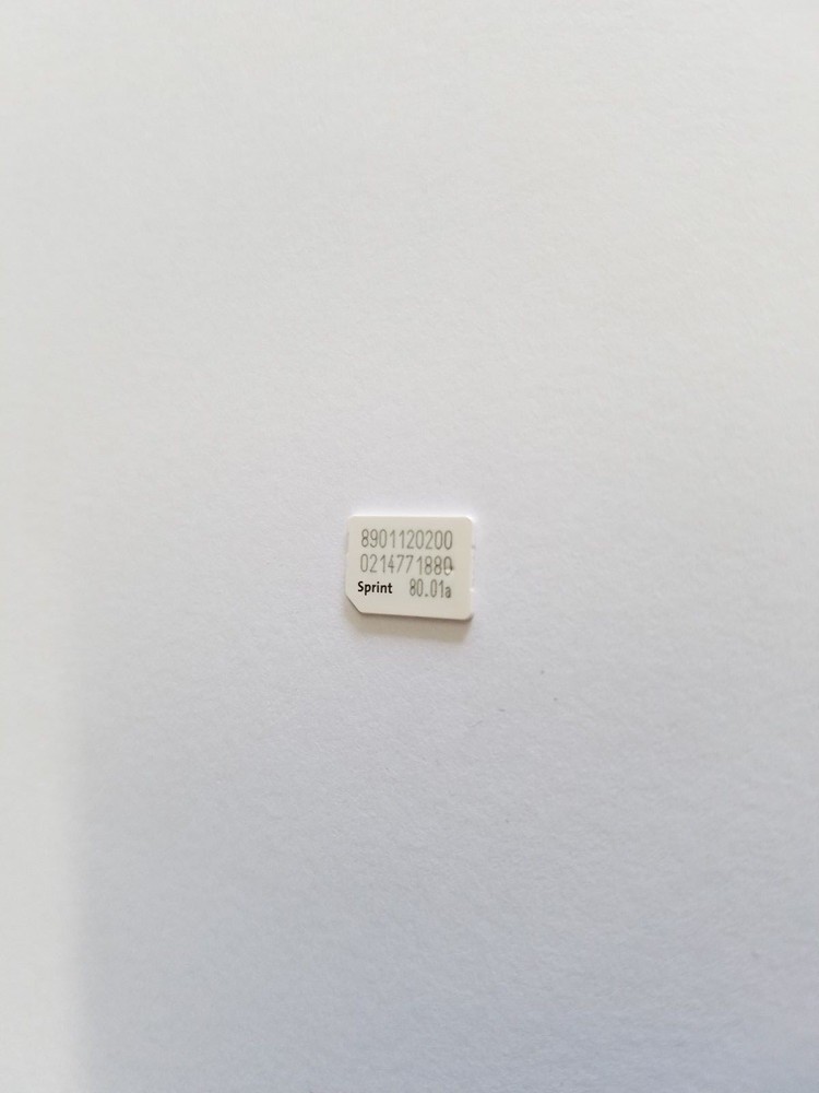 Sprint Boost Virgin Mobile Nano Sim Card ICCID 80.01a Stylo 3 Ls777 Simcard