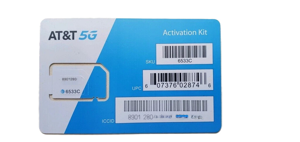 ✅ 2 Brand New AT&T SIM Cards (Unactivated) Works w/ Prepaid & Postpaid 5G Ready