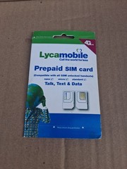 Lycamobile – Prepaid SIM Card, Talk, Text & Data – 4G Included