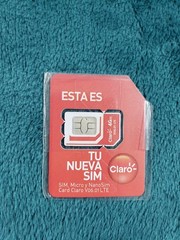 Claro 4G LTE Dominican Republic Travel Sim Card Chip Pre Paid Prepago