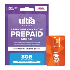$24/mo. Prepaid Plan with Unlimited Talk, Text, & 8GB of 5G • 4G LTE Data for…
