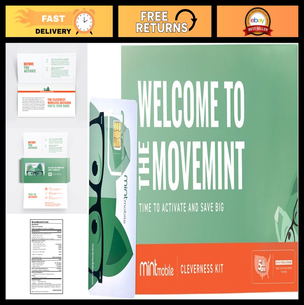 Unlimited Talk, Text & Data Mobile Plan – 3 Months, 3-in-1 SIM Card, $30/mo