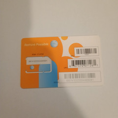 New AT&T Full Size SIM Card CLEAN SKU# 73057 – CLEAN – Fits all brands