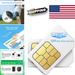 360 Day Data SIM Card Triple Cut for Unlocked Security Cameras USA Coverage