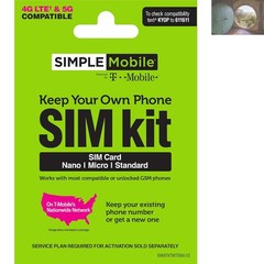 4G LTE Prepaid SIM Kit – Compatible with GSM Phones, User-Friendly Activation