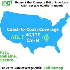 Jolt Mobile $7 Preloaded SIM Card 5G 4G LTE GPS Tracker Kids Senior Pet Car AT&T