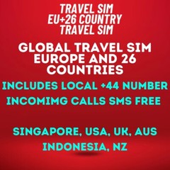 Travel Sim 30 day prepaid Europe Sim card, EU +26 countries No Data loaded.