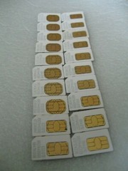 Used lot of 30 VERIZON WIRELESS Vodafone Global World SIM CARD 3G