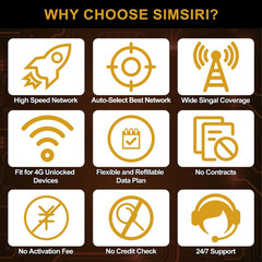 24GB Data Only SIM Card – 360 Days Prepaid, No Contract, USA Compatible with Nat