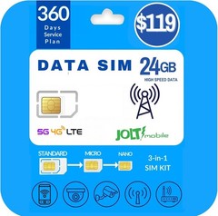 Jolt Mobile Data SIM Card – 24GB Internet 360 Day Data Plan on AT&T 5G 4G LTE US