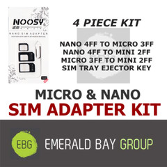 LOT of 10 SIM Card Adapter Kits • MICRO + NANO SIM Size plus SIM Eject Pin • NEW