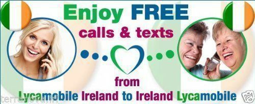 LYCAMOBILE LYCA PAY AS YOU GO IRISH NETWORK SIM CARD MICRO NANO STANDARD IRELAND