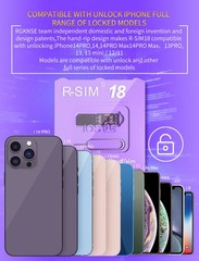 🚀R-SIM19 SIM18 QPE Stable Unlock Card for iPhone 15 Plus 14 13 Pro Max 12 IOS17
