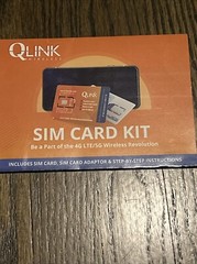 QLINK Wireless Cellular 4G LTE/5G Sim Card Kit – Includes Sim Card & Adapter