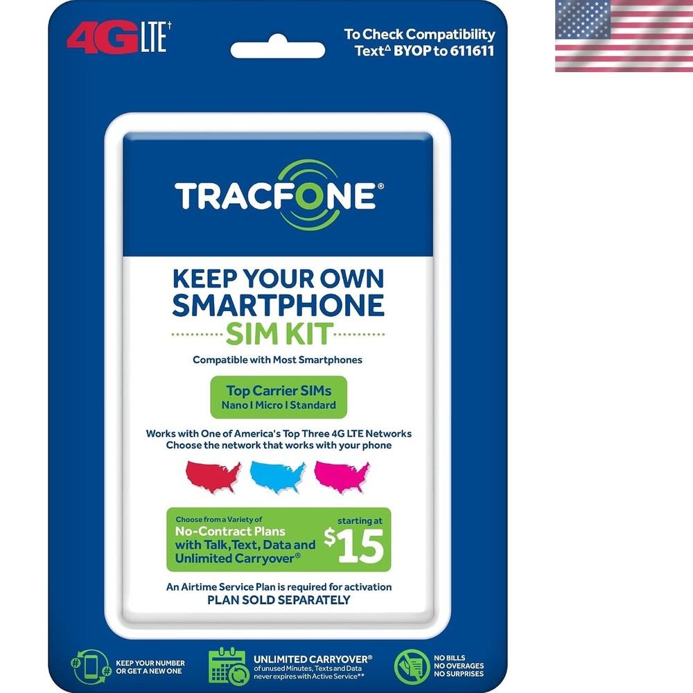 Versatile 4G LTE Prepaid SIM Kit – Maintain Your Phone & Number Hassle-Free