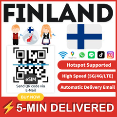 [eSIM] Finland eSIM e-SIM card Travel Sim card Tarjeta eSIM Dato Data only 🛜A+