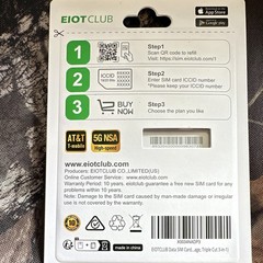 EIOTCLUB Dual Network 5G Prepaid Data SIM 24GB No Expiration Plug & Play