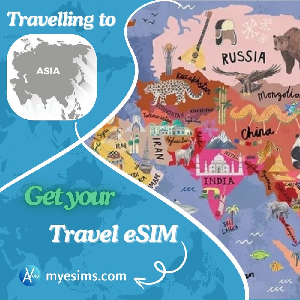Asia eSIM (7 areas) 1-10 GB: Travel Mobile Data Roaming eSIM Data Internet 4G/5G