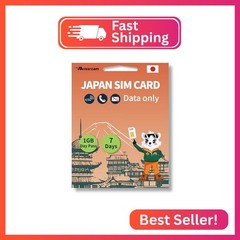 Japan SIM Card – Prepaid Data Plans | 1GB Daily,7 Days | High-Speed 4/5G LTE | N