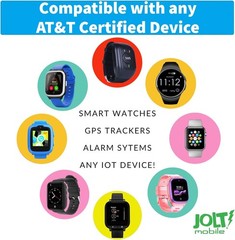 Jolt Mobile $7.5 Smartwatch SIM Card 5G 4G LTE Kids Senior Smart Watch Plan AT&T