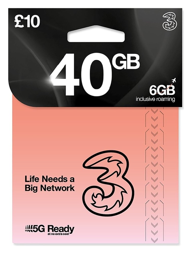 TSIM PrePaid Europe SIM Card 10GB in UK / 6GB Roaming Countries (UK…