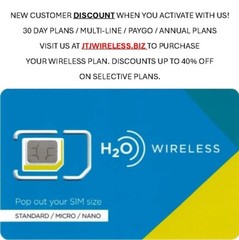 H20 Wireless 4G & 5G SIM Card