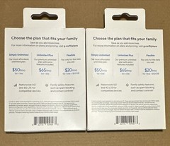 Google Fi Wireless SIM Card Kit Phone Plan GSM 1 Sealed 1 Open Box
