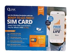 QLink Wireless Ready-To-Go-Free SIM Card – NEW